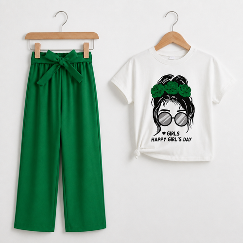 Green Happy Day™ - Completo bambina verde