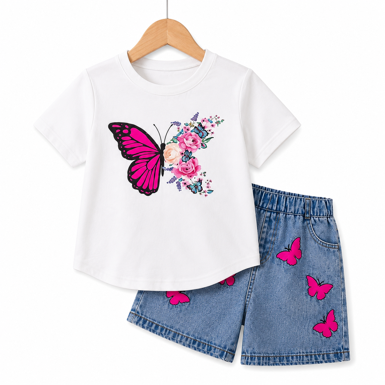 Pink Butterflies™ - Completo bambina